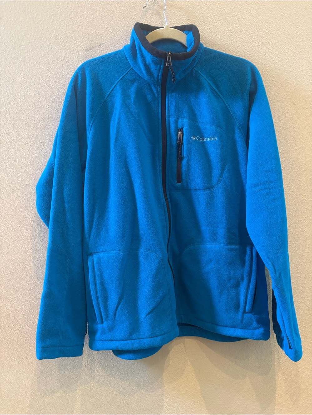 Columbia Men’s Bright Blue Full-Zip Fleece Jacket